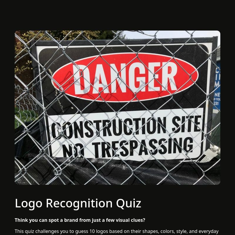 Logo Recognition Quiz template preview - FormHug