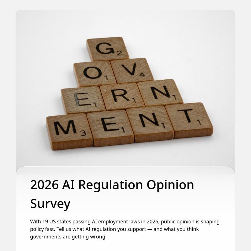 2026 AI Regulation Opinion Survey template preview - FormHug