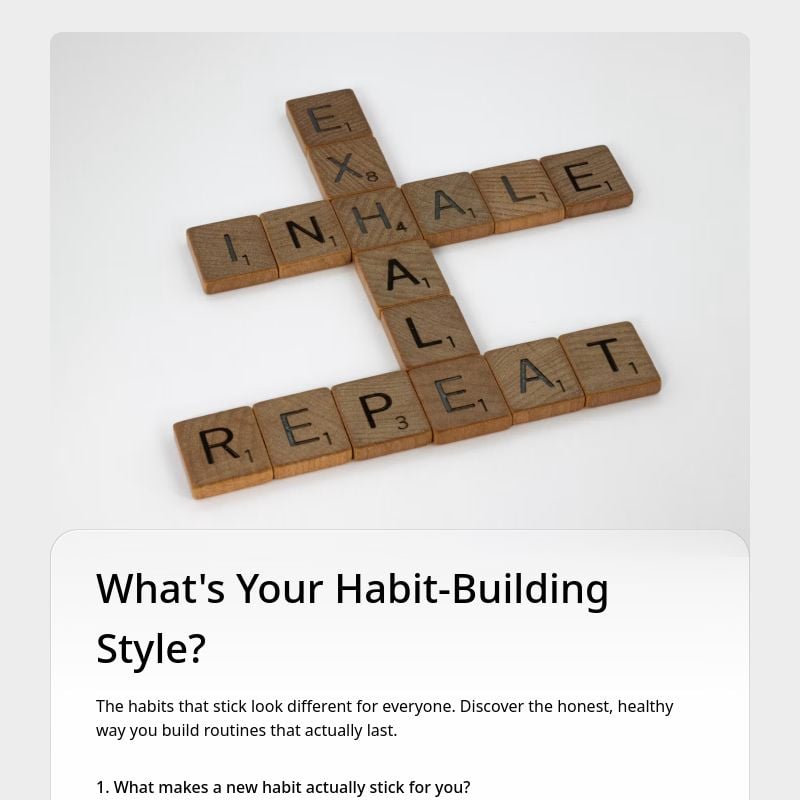 What's Your Habit-Building Style? template preview - FormHug