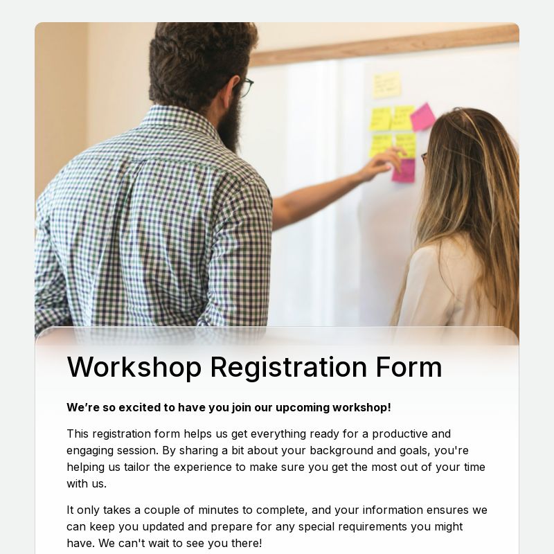 Workshop Registration Form