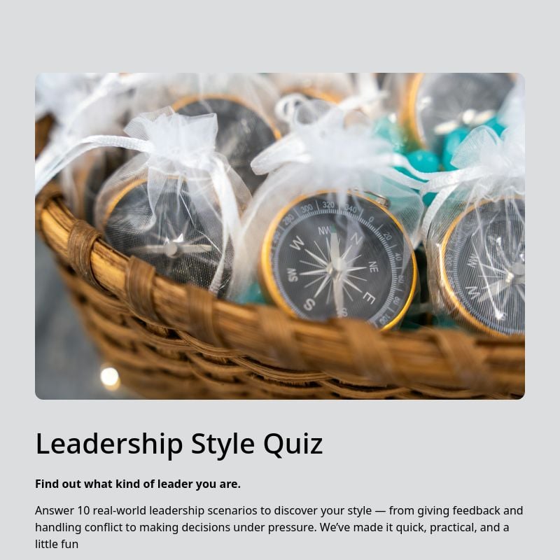 Leadership Style Quiz template preview - FormHug