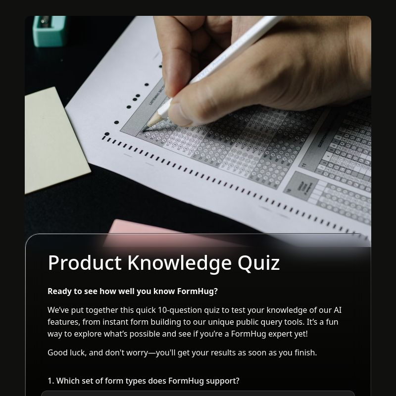 Product Knowledge Quiz
