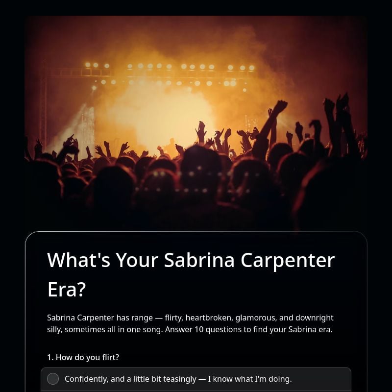 What's Your Sabrina Carpenter Era? template preview - FormHug