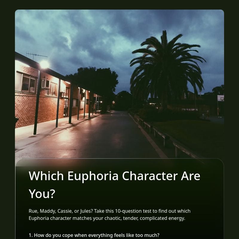 Which Euphoria Character Are You? template preview - FormHug