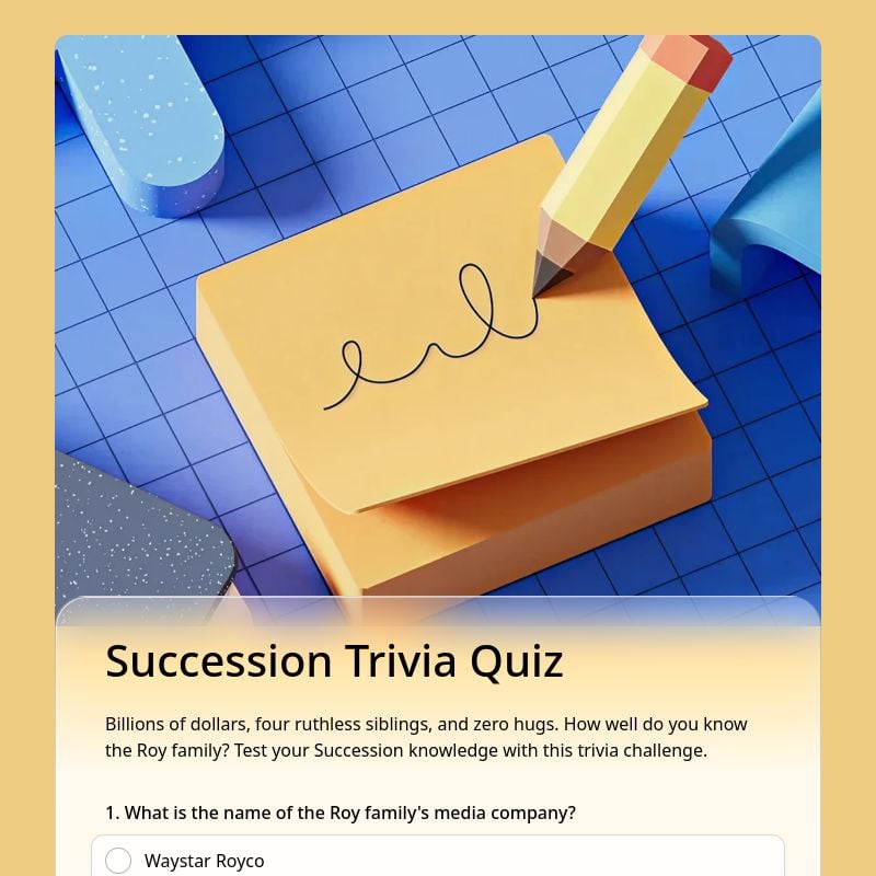 Succession Trivia Quiz template preview - FormHug