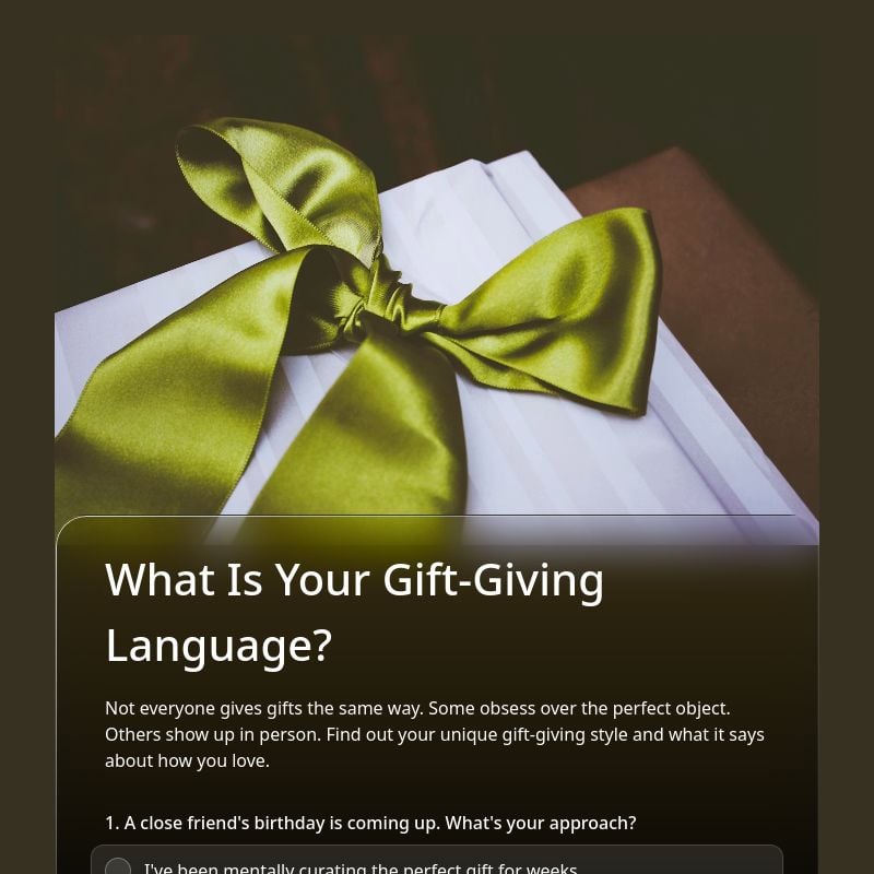 What Is Your Gift-Giving Language? template preview - FormHug