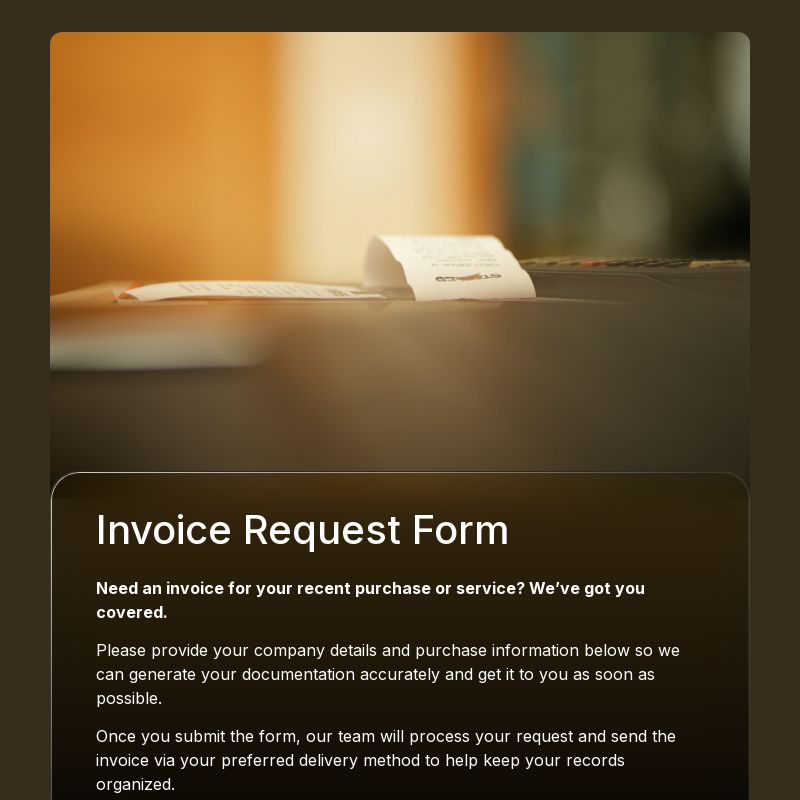 Invoice Request Form