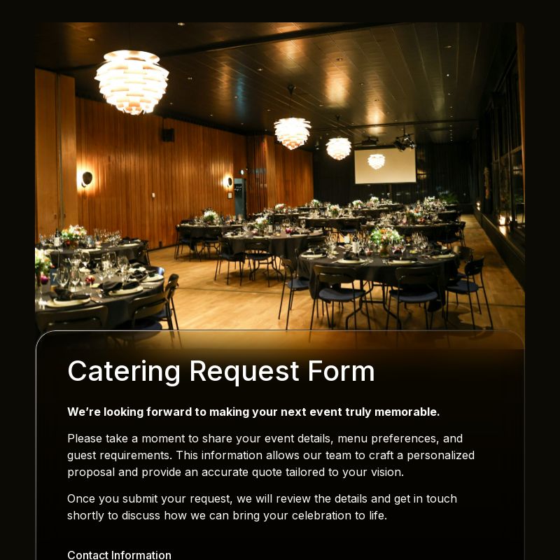 Catering Request Form