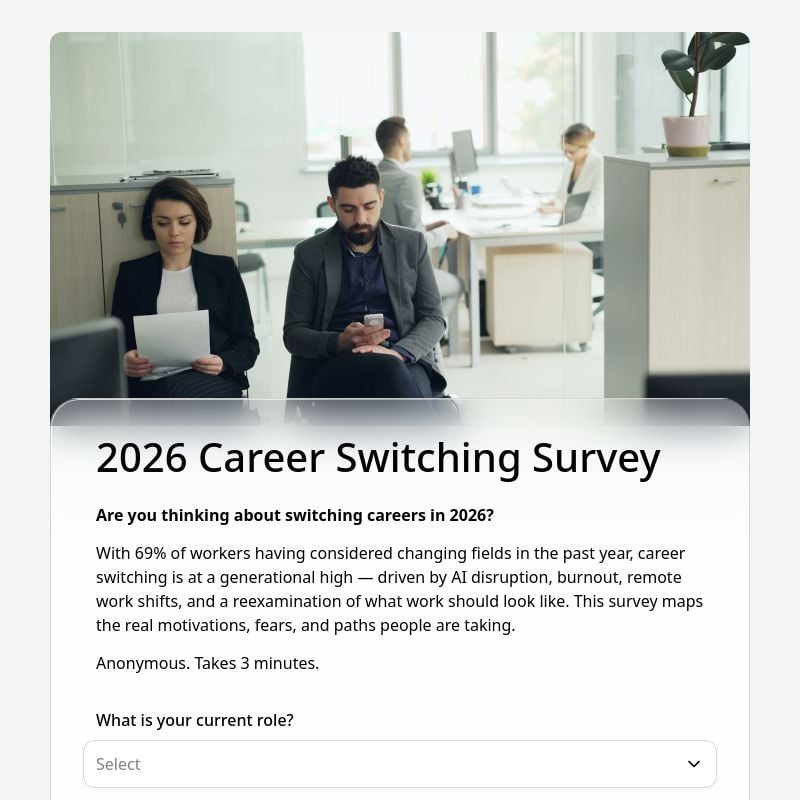 2026 Career Switching Survey template preview - FormHug