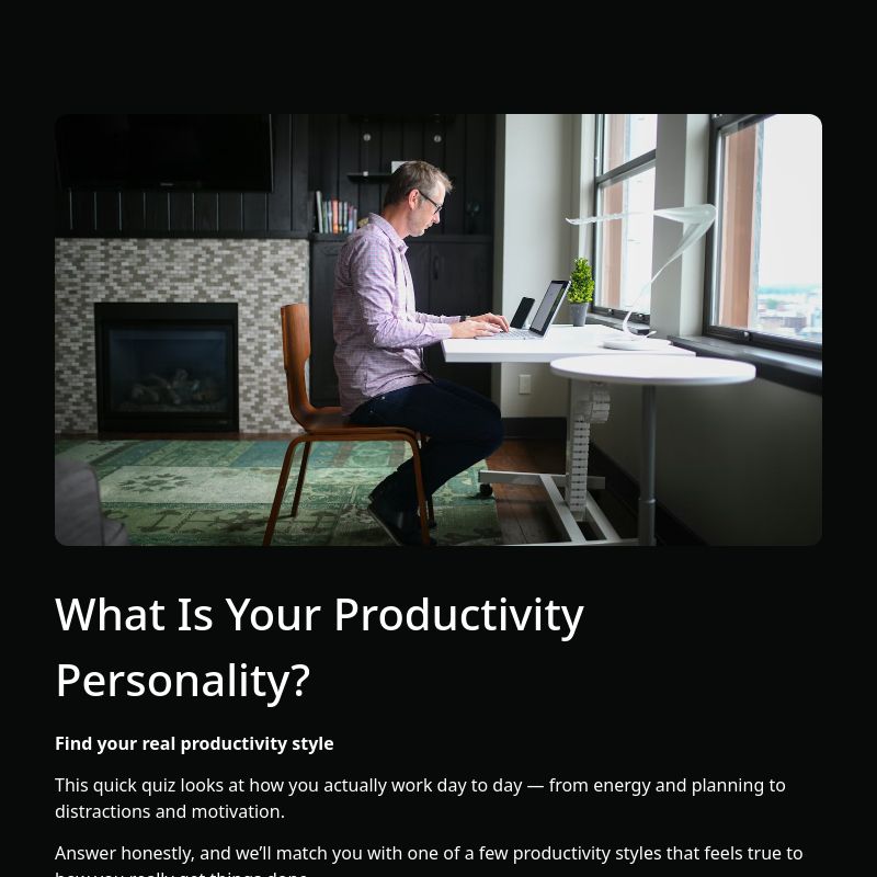 What Is Your Productivity Personality? template preview - FormHug
