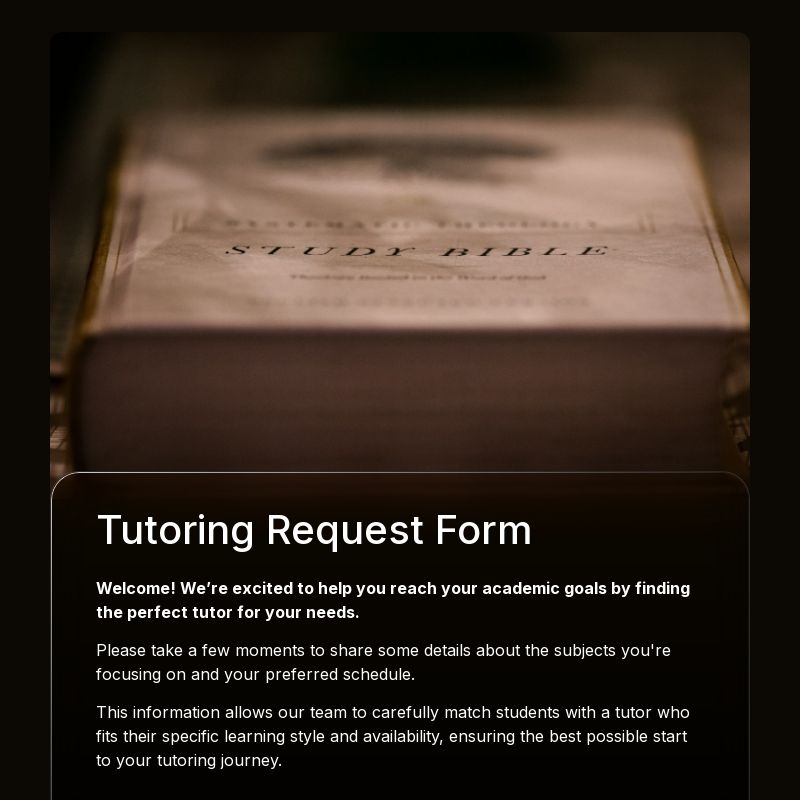Tutoring Request Form