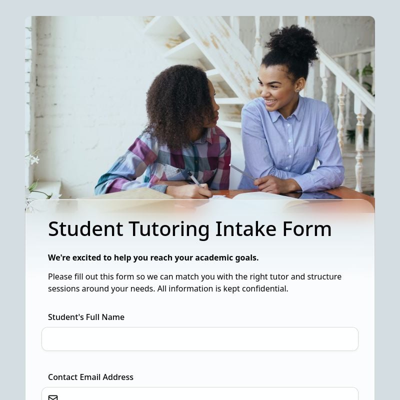 Student Tutoring Intake Form