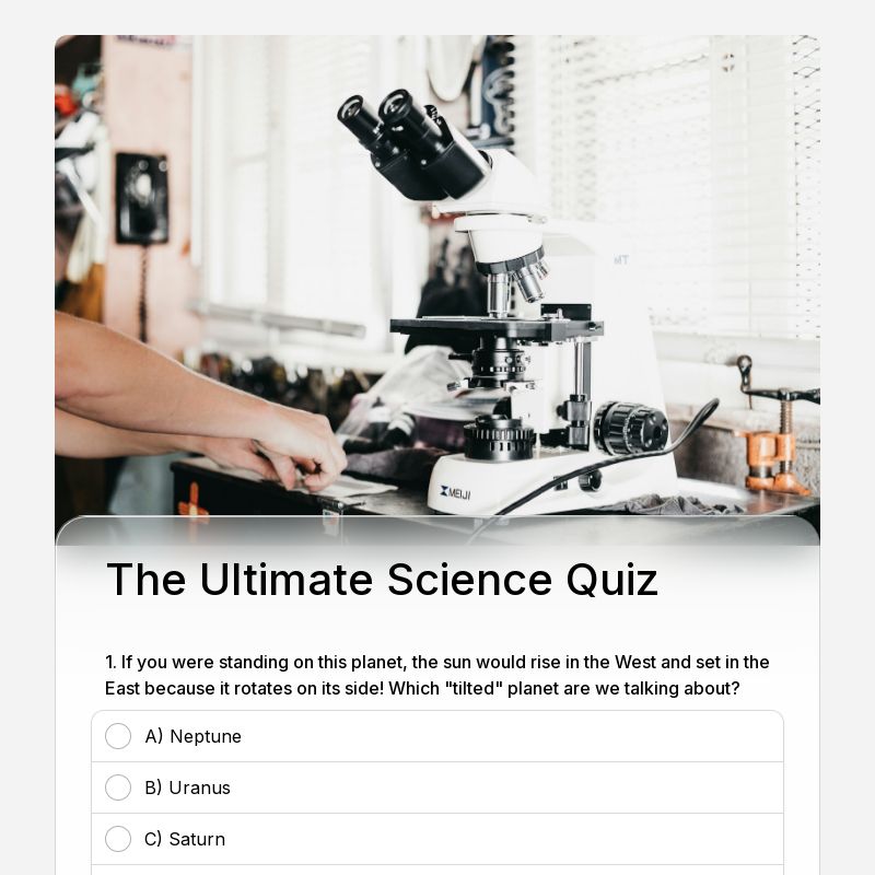 Science Trivia Quiz