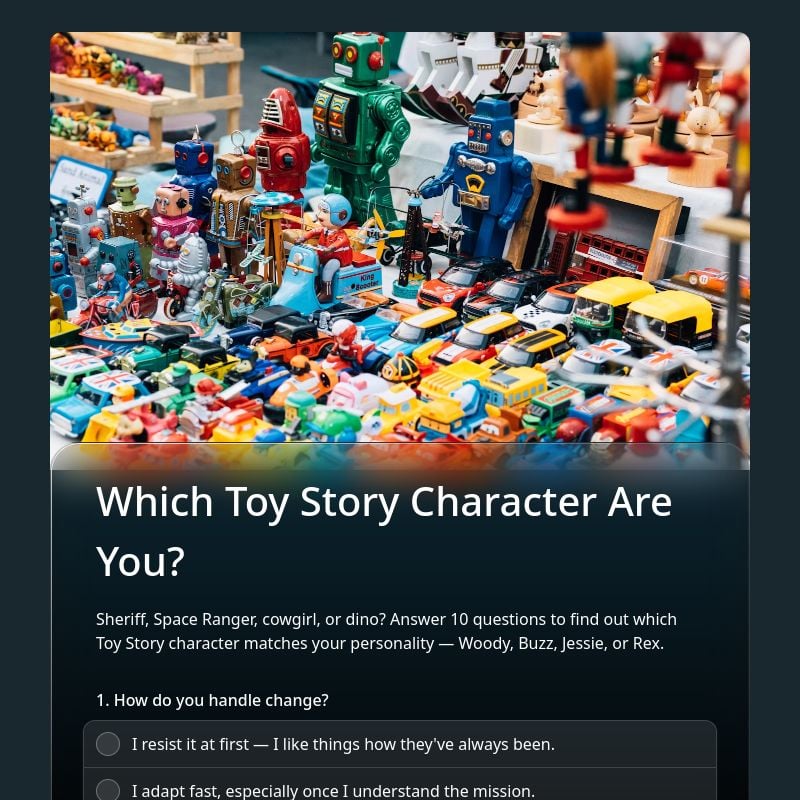 Which Toy Story Character Are You? template preview - FormHug