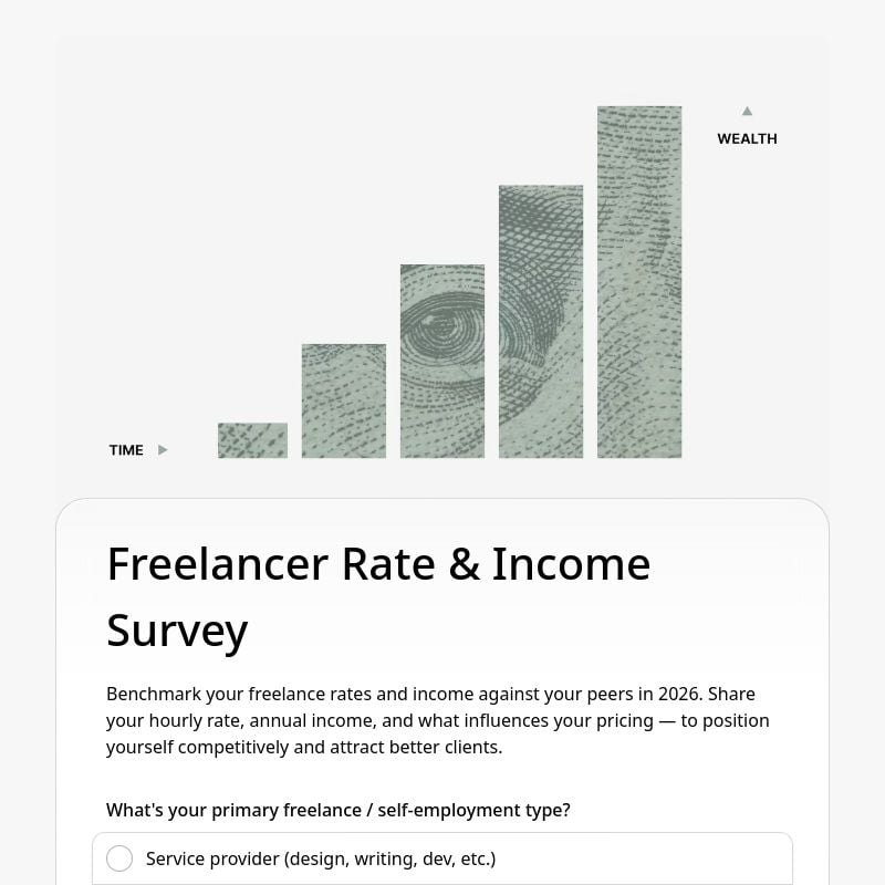 Freelancer Rate & Income Survey template preview - FormHug