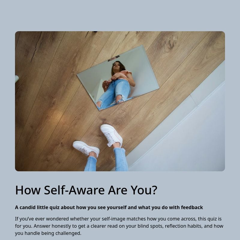 How Self-Aware Are You? template preview - FormHug