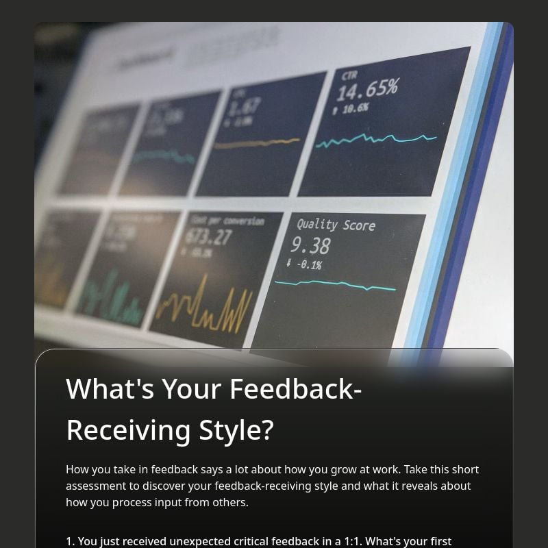 What's Your Feedback-Receiving Style? template preview - FormHug