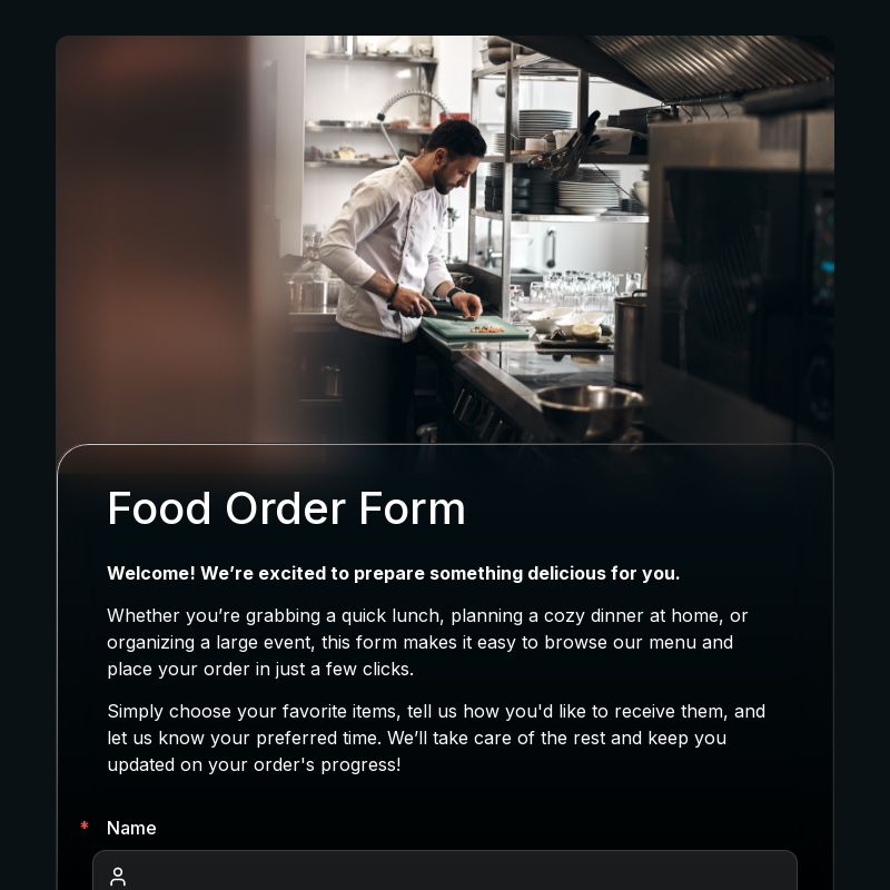 Food Order Form