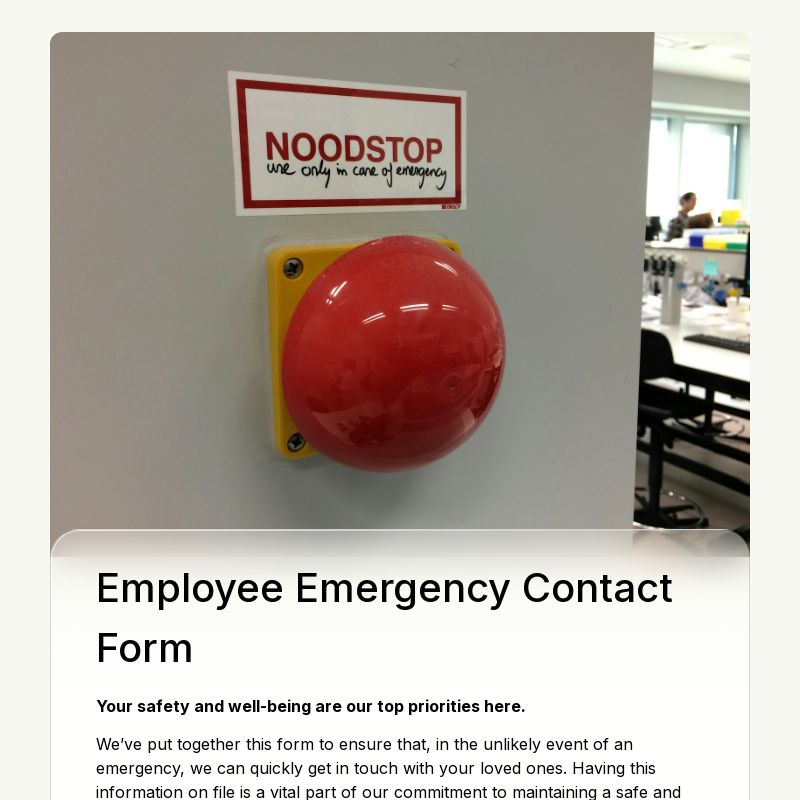 Emergency Contact Form