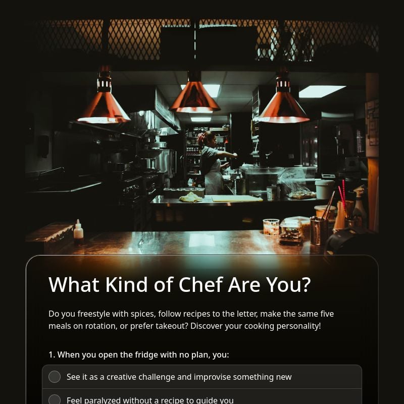 What Kind of Chef Are You? template preview - FormHug