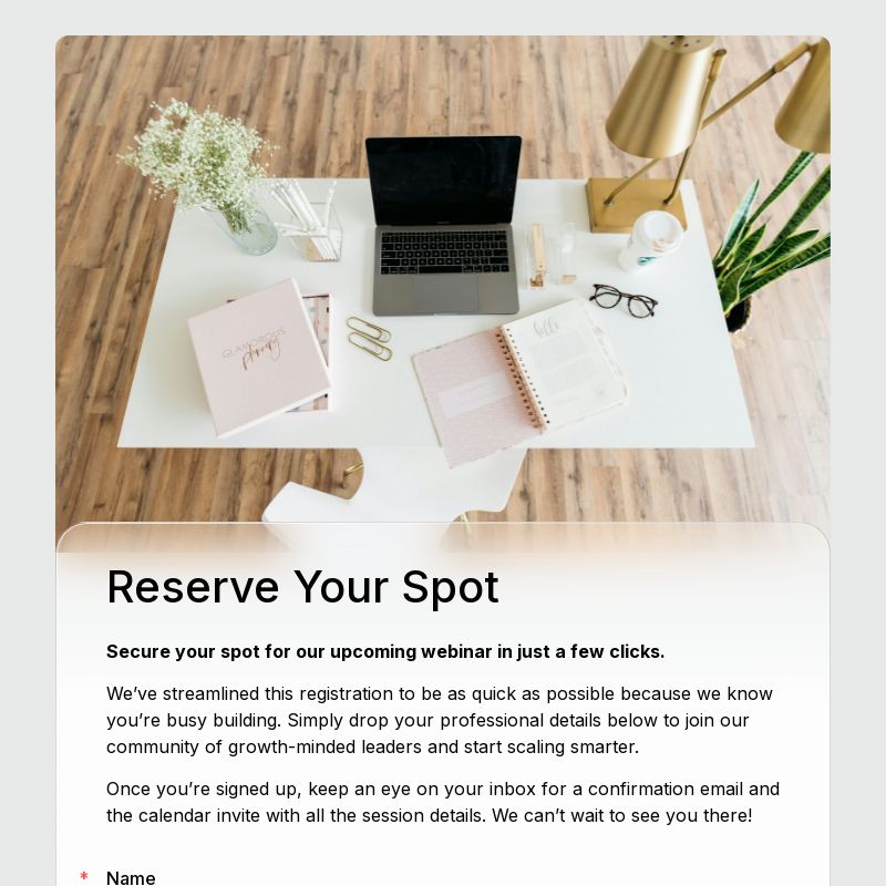 Webinar Registration Form