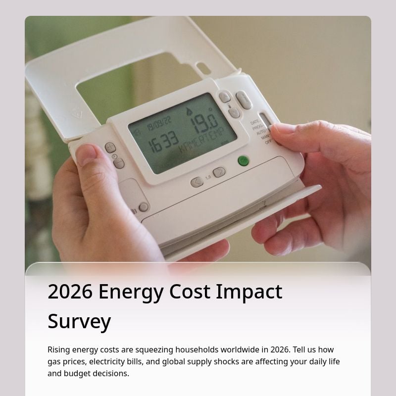 2026 Energy Cost Impact Survey in FormHug — capturing how rising energy prices affect EV purchase intent, daily commute decisions, and longer-term transportation planning