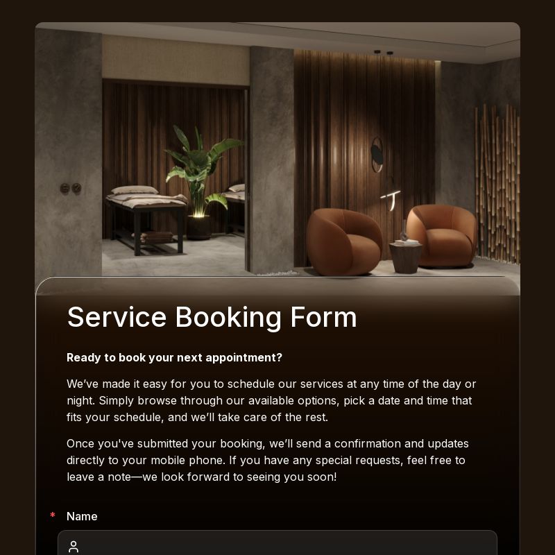 Service Booking Form