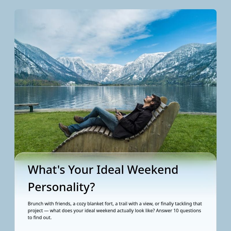 What's Your Ideal Weekend Personality? template preview - FormHug
