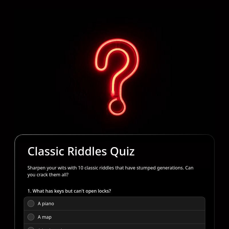 Classic Riddles Quiz