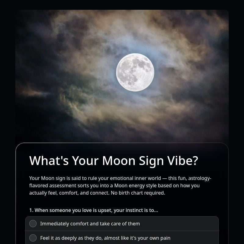 What's Your Moon Sign Vibe? template preview - FormHug