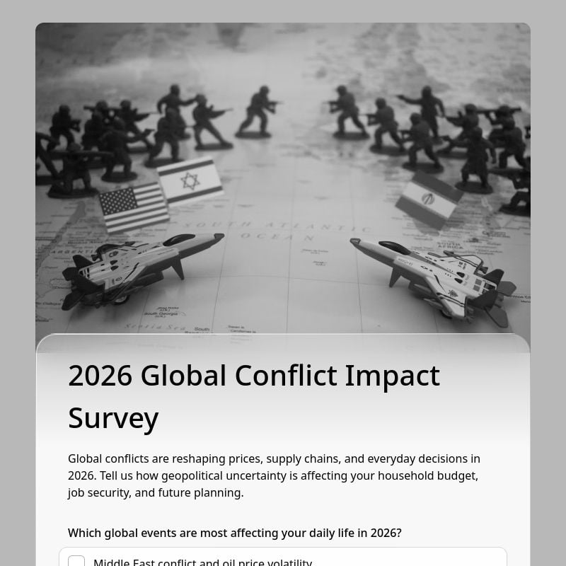 2026 Global Conflict Impact Survey template preview - FormHug