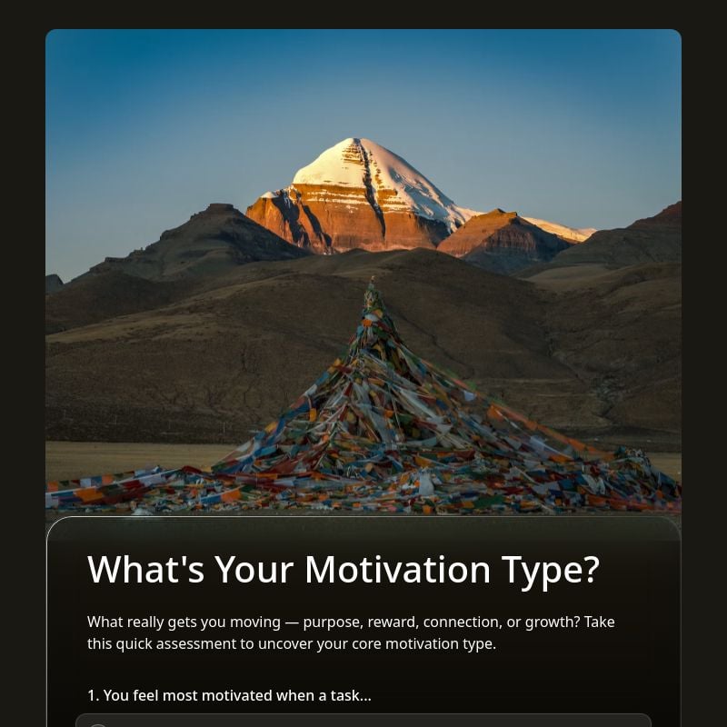 What's Your Motivation Type? template preview - FormHug
