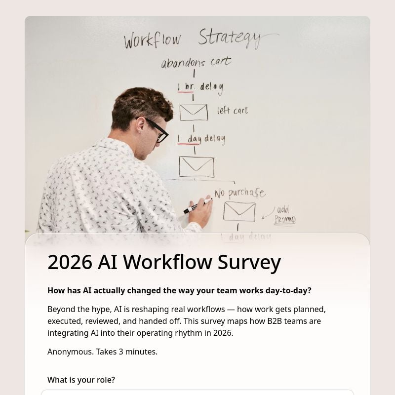 2026 AI Workflow Survey template preview - FormHug