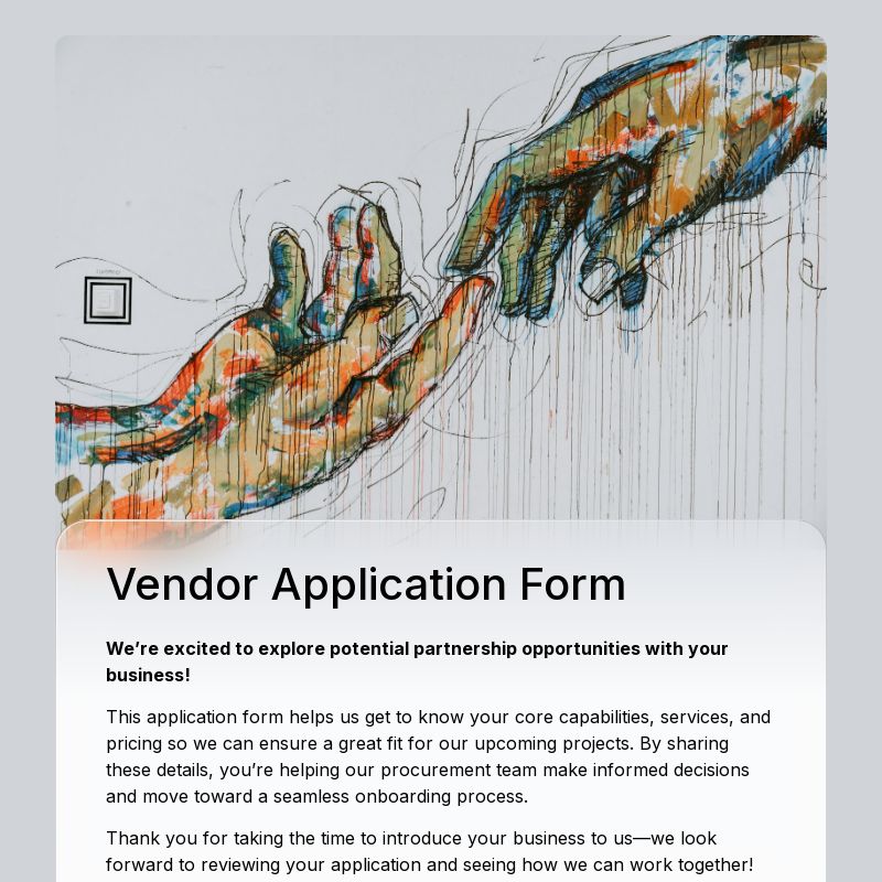 Vendor Application Form