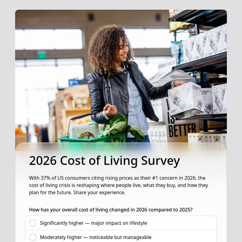 2026 Cost of Living Survey template preview - FormHug