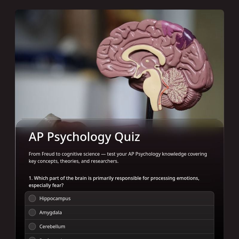 AP Psychology Quiz template preview - FormHug