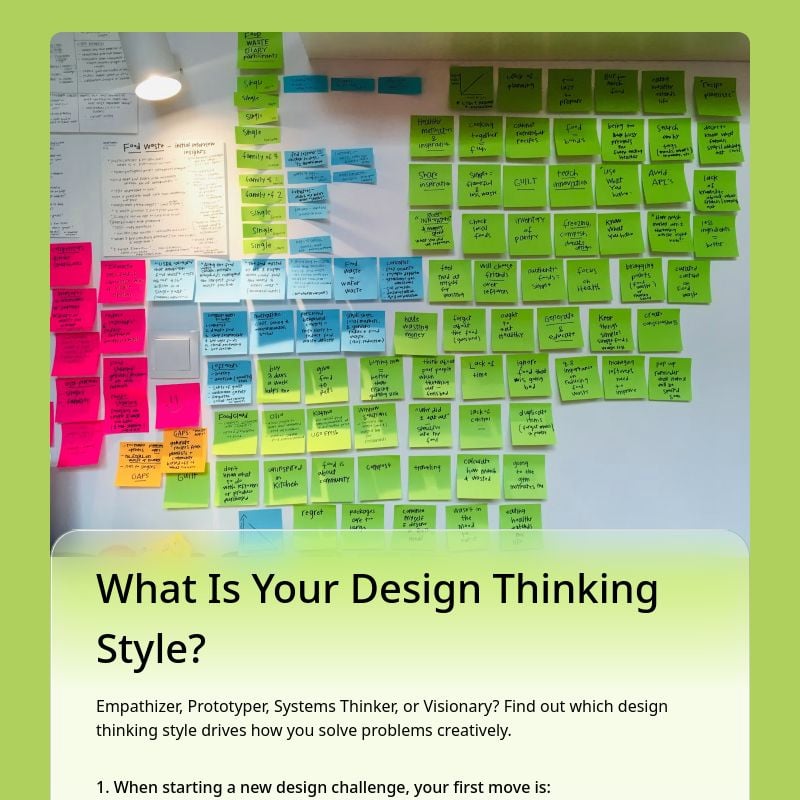 What Is Your Design Thinking Style? template preview - FormHug